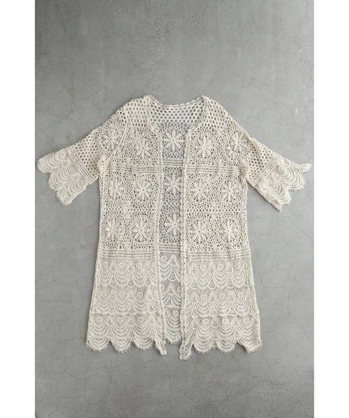 cawaii（カワイイ）の「美しい柄を纏うクロシェロングカーディガン（カーディガン/ボレロ・レディース・ベージュ・FREE）」の11枚目の写真