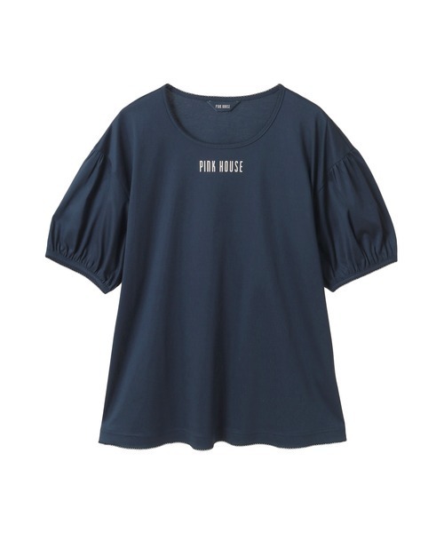 PINK HOUSE（ピンクハウス）の「ロゴパフカットソー（Tシャツ/カットソー・レディース・ライトブルー/ネイビー/ピンク/アイボリー/ブラック・LARGE/MEDIUM）」の5枚目の写真