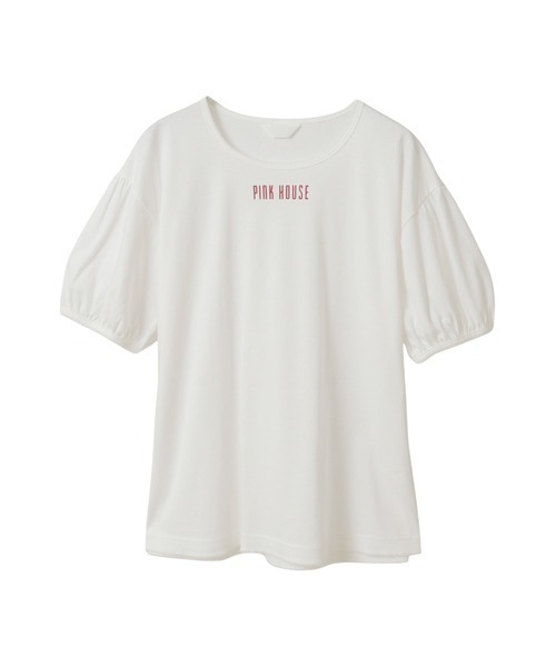 PINK HOUSE（ピンクハウス）の「ロゴパフカットソー（Tシャツ/カットソー・レディース・ライトブルー/ネイビー/ピンク/アイボリー/ブラック・LARGE/MEDIUM）」の2枚目の写真