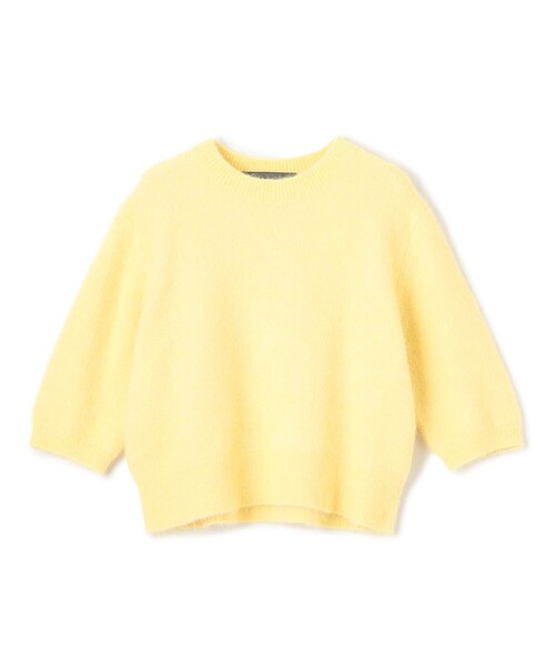 uncrave（アンクレイヴ）の「アルパカファーニット ショートトップス（ニット/セーター・レディース・グレー系/ライトイエロー系/ブルー系/アイボリー系・F）」の4枚目の写真