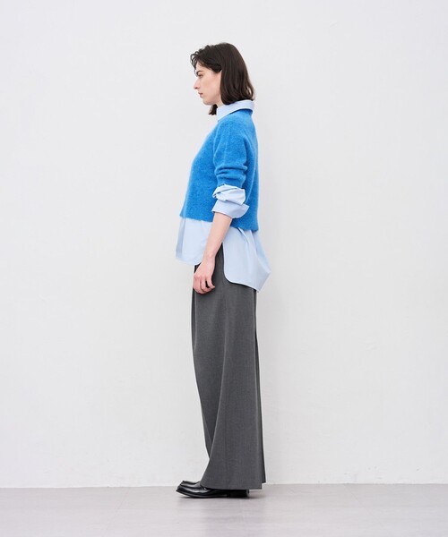 uncrave（アンクレイヴ）の「アルパカファーニット ショートトップス（ニット/セーター・レディース・グレー系/ライトイエロー系/ブルー系/アイボリー系・F）」の13枚目の写真