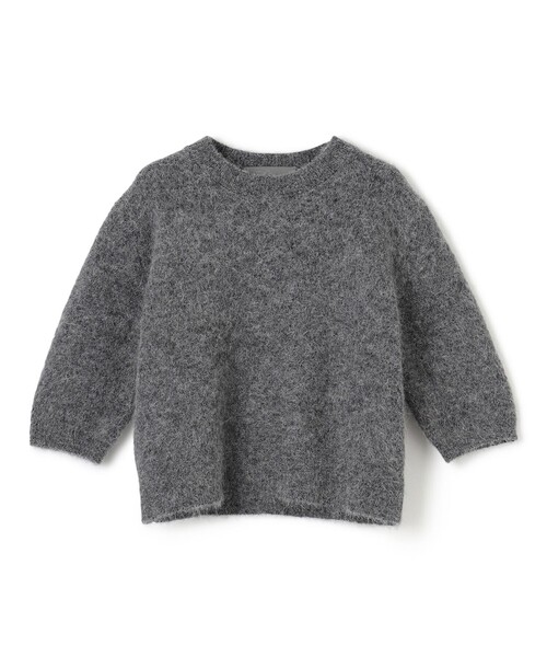 uncrave（アンクレイヴ）の「アルパカファーニット ショートトップス（ニット/セーター・レディース・グレー系/ライトイエロー系/ブルー系/アイボリー系・F）」の5枚目の写真