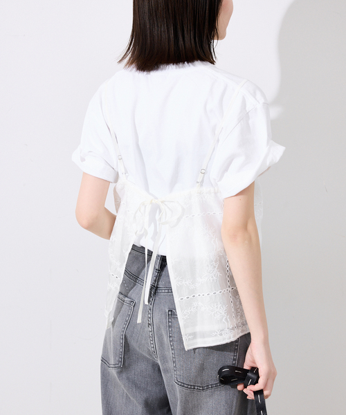 ブラウス シャツ シアー刺繍キャミブラウス レディース セール】シアー刺繍キャミブラウス（シャツ/ブラウス）｜SLOBE