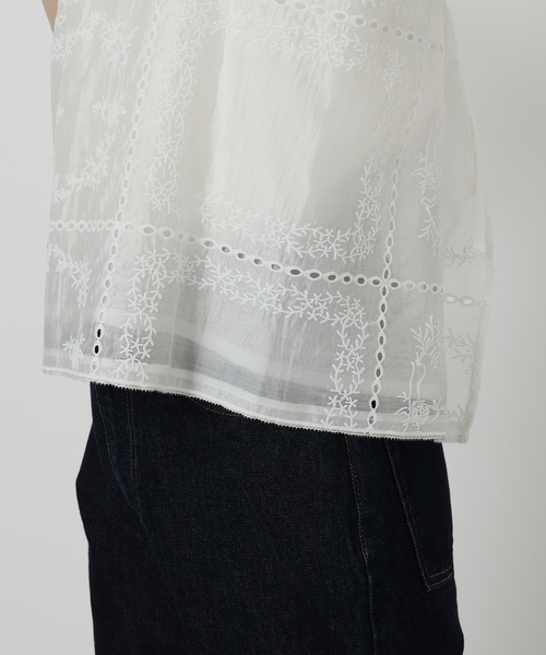 セール】シアー刺繍キャミブラウス（シャツ/ブラウス）｜SLOBE