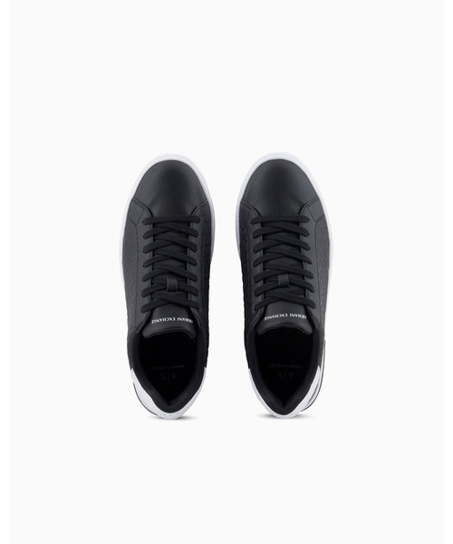 ARMANI EXCHANGE（アルマーニエクスチェンジ）の「【A|X アルマーニ エクスチェンジ】オールオーバーロゴ レースアップスニーカー（スニーカー・メンズ・ブラック×ホワイト/ホワイト×ブラック・7/9.5/9/8.5/8/7.5/6.5/6/5.5）」の4枚目の写真