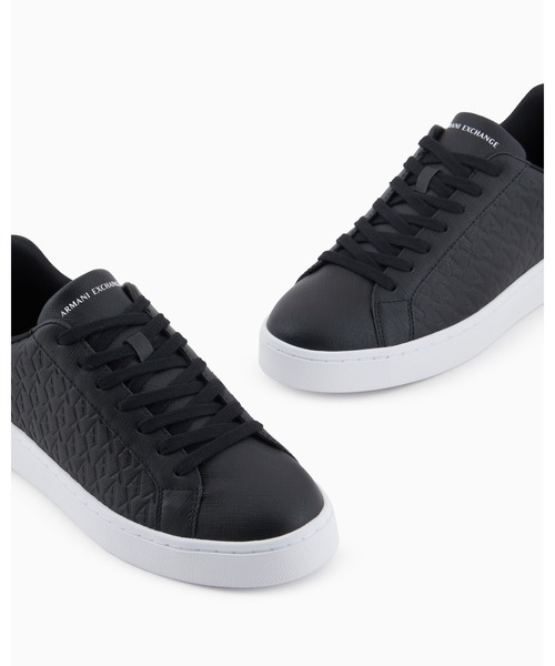 ARMANI EXCHANGE（アルマーニエクスチェンジ）の「【A|X アルマーニ エクスチェンジ】オールオーバーロゴ レースアップスニーカー（スニーカー・メンズ・ブラック×ホワイト/ホワイト×ブラック・7/9.5/9/8.5/8/7.5/6.5/6/5.5）」の7枚目の写真