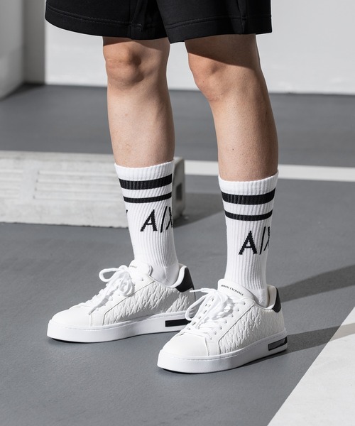 ARMANI EXCHANGE（アルマーニエクスチェンジ）の「【A|X アルマーニ エクスチェンジ】オールオーバーロゴ レースアップスニーカー（スニーカー・メンズ・ブラック×ホワイト/ホワイト×ブラック・7/9.5/9/8.5/8/7.5/6.5/6/5.5）」の16枚目の写真