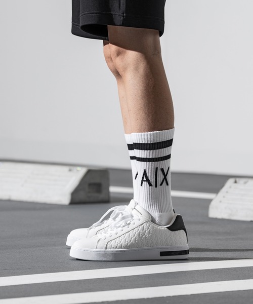 ARMANI EXCHANGE（アルマーニエクスチェンジ）の「【A|X アルマーニ エクスチェンジ】オールオーバーロゴ レースアップスニーカー（スニーカー・メンズ・ブラック×ホワイト/ホワイト×ブラック・7/9.5/9/8.5/8/7.5/6.5/6/5.5）」の17枚目の写真