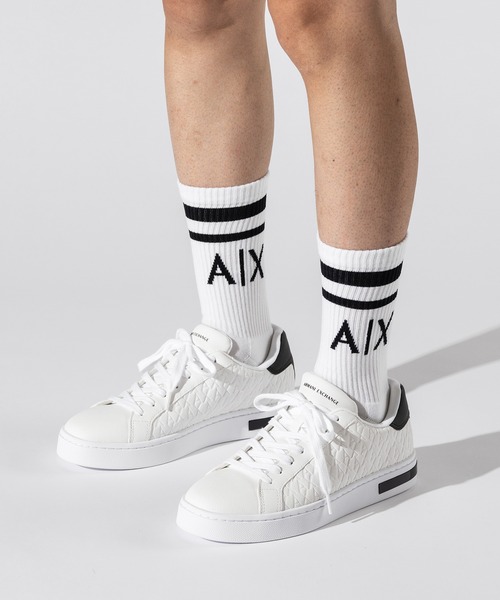 ARMANI EXCHANGE（アルマーニエクスチェンジ）の「【A|X アルマーニ エクスチェンジ】オールオーバーロゴ レースアップスニーカー（スニーカー・メンズ・ブラック×ホワイト/ホワイト×ブラック・7/9.5/9/8.5/8/7.5/6.5/6/5.5）」の18枚目の写真