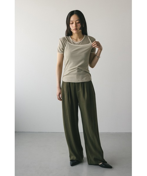 STYLEMIXER(スタイルミキサー)の「ワッシャーツータックパンツ(その他パンツ・レディース・カーキ/ベージュ/ネイビー・SMALL/MEDIUM)」の15枚目の写真