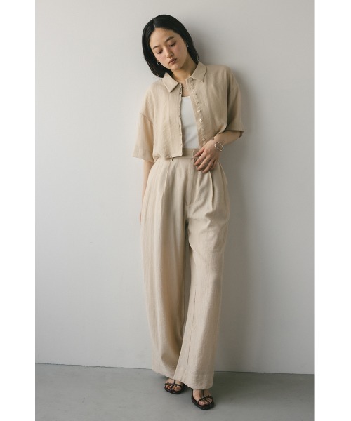 STYLEMIXER(スタイルミキサー)の「ワッシャーツータックパンツ(その他パンツ・レディース・カーキ/ベージュ/ネイビー・SMALL/MEDIUM)」の6枚目の写真