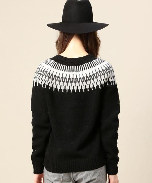 BEAUTY&YOUTH UNITED ARROWS（ビューティーアンドユースユナイテッドアローズ）の「BY フェアアイルニットプルオーバー◆（ニット/セーター・レディース・オフホワイト/ブラック・フリー）」の3枚目の写真
