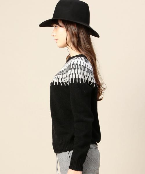 BEAUTY&YOUTH UNITED ARROWS（ビューティーアンドユースユナイテッドアローズ）の「BY フェアアイルニットプルオーバー◆（ニット/セーター・レディース・オフホワイト/ブラック・フリー）」の5枚目の写真