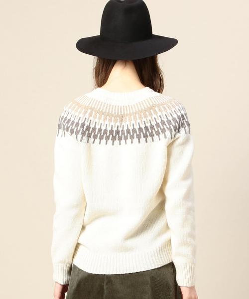 BEAUTY&YOUTH UNITED ARROWS（ビューティーアンドユースユナイテッドアローズ）の「BY フェアアイルニットプルオーバー◆（ニット/セーター・レディース・オフホワイト/ブラック・フリー）」の11枚目の写真