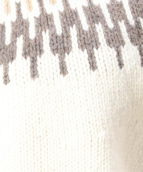 BEAUTY&YOUTH UNITED ARROWS（ビューティーアンドユースユナイテッドアローズ）の「BY フェアアイルニットプルオーバー◆（ニット/セーター・レディース・オフホワイト/ブラック・フリー）」の9枚目の写真