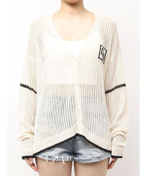 GYDA（ジェイダ）の「GG サマーニットカーディガン（カーディガン/ボレロ・レディース・アイボリー/ブラック/ピンク・FREE）」の15枚目の写真