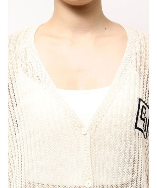 GYDA（ジェイダ）の「GG サマーニットカーディガン（カーディガン/ボレロ・レディース・アイボリー/ブラック/ピンク・FREE）」の11枚目の写真