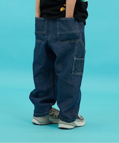 GLAZOS（グラソス）の「【SKIT0LY】デニムペインターパンツ（デニムパンツ・キッズ・ライトブルー/ダークブルー・140cm/110cm/130cm/120cm/100cm）」の2枚目の写真