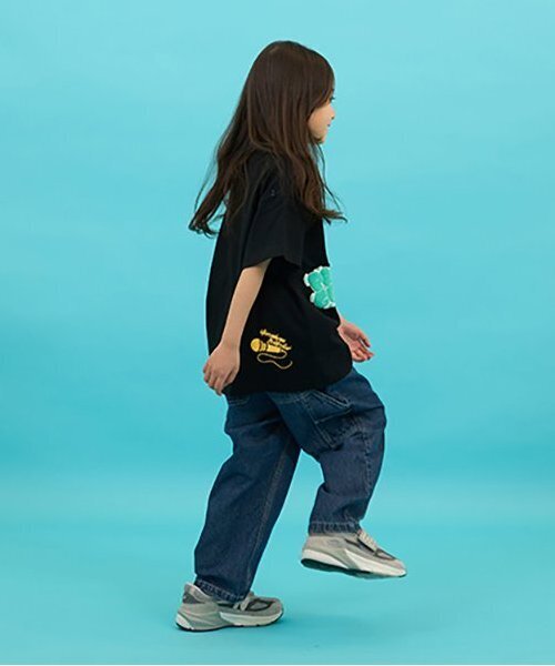 GLAZOS（グラソス）の「【SKIT0LY】デニムペインターパンツ（デニムパンツ・キッズ・ライトブルー/ダークブルー・140cm/110cm/130cm/120cm/100cm）」の4枚目の写真