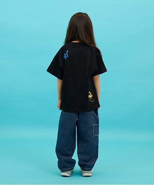 GLAZOS（グラソス）の「【SKIT0LY】デニムペインターパンツ（デニムパンツ・キッズ・ライトブルー/ダークブルー・140cm/110cm/130cm/120cm/100cm）」の5枚目の写真