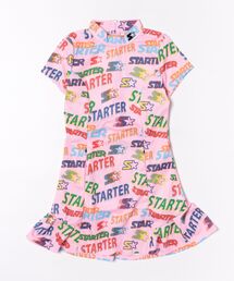STARTER（スターター）の「●STARTER GOLF●スターターゴルフ ロゴパターン 総柄モックネック半袖ワンピースレディース SG-123011（ワンピース）」