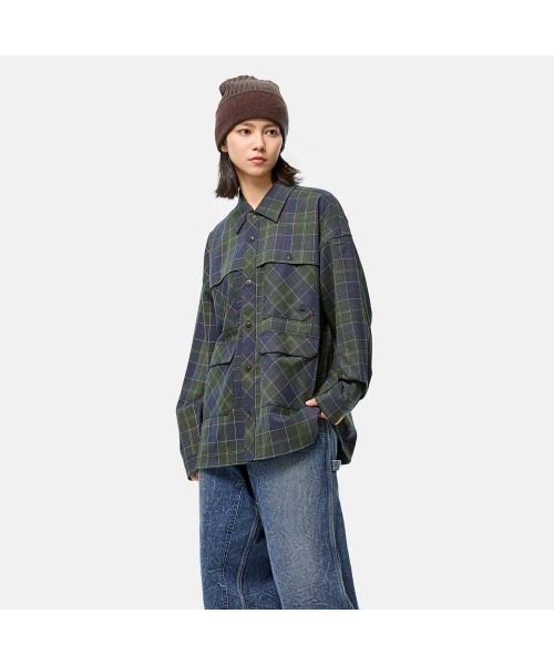 Timberland(ティンバーランド)の「【TOKYO DESIGN COLLECTIVE】ユーティリティ ポケット シャツ ユニセックス(シャツ/ブラウス・メンズ・グリーン・LARGE/MEDIUM/SMALL/X-LARGE/XX-LARGE)」の1枚目の写真