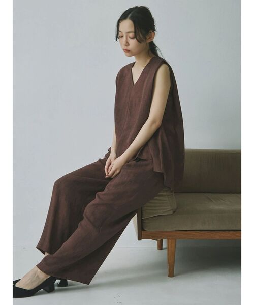 TONAL(トーナル)の「ニュアンス柄タックブラウス(シャツ/ブラウス・レディース・グレー/ブラウン・MEDIUM)」の9枚目の写真