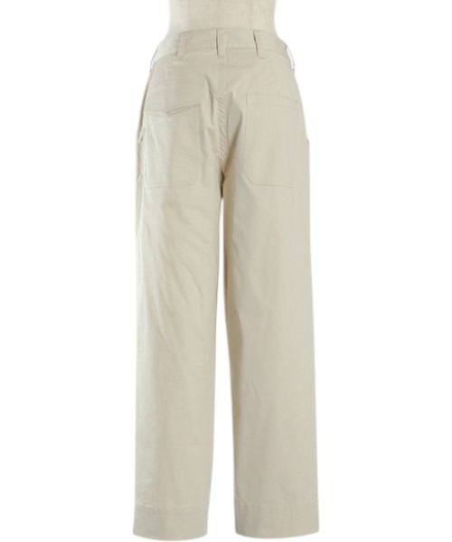 nissen（ニッセン）の「ワンタックストレッチベイカーパンツ（カーゴパンツ・レディース・ライトベージュ/グリーン・マルチサイズ）」の4枚目の写真