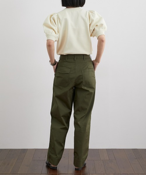 nissen（ニッセン）の「ワンタックストレッチベイカーパンツ（カーゴパンツ・レディース・ライトベージュ/グリーン・マルチサイズ）」の11枚目の写真