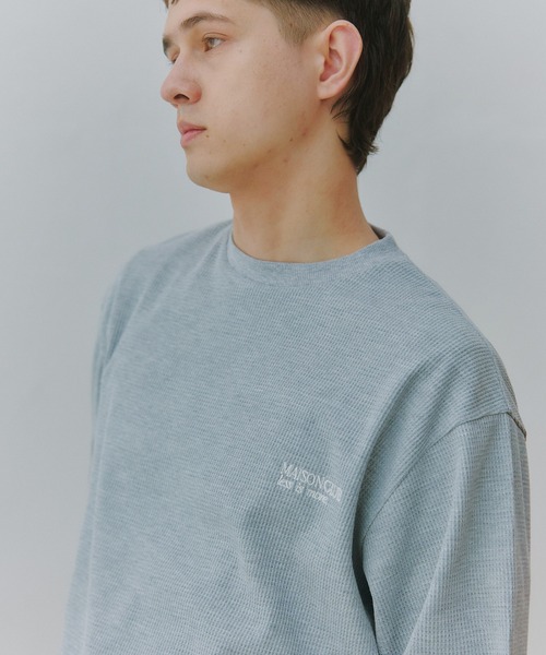 MILITARY(ミリタリー)の「【SETUP7】Thermal Crewneck Sweater Tee KKP/ サーマルクルーネックスウェット(スウェット・メンズ・ブラック/グレー/ホワイト・M/L)」の3枚目の写真