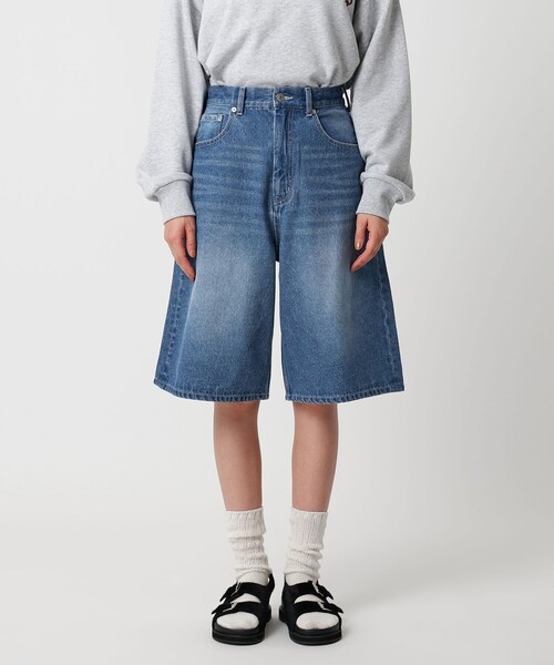 CITEN（シテン）の「＜CITEN＞バギーデニムハーフパンツ（デニムパンツ・レディース・ブラック/ライトブルー・M/S）」の5枚目の写真