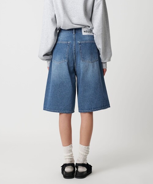 CITEN（シテン）の「＜CITEN＞バギーデニムハーフパンツ（デニムパンツ・レディース・ブラック/ライトブルー・M/S）」の7枚目の写真