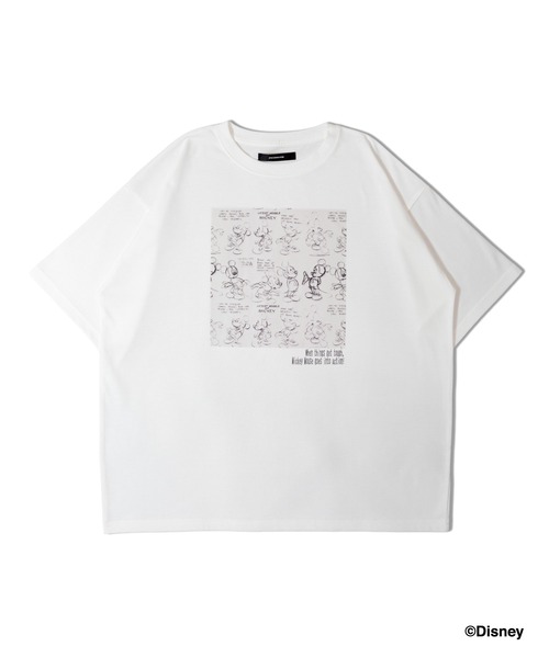 MICKEY MOUSE（ミッキーマウス）の「Mickey BOXﾌﾟﾘﾝﾄTｼｬﾂ（Tシャツ/カットソー・メンズ・ホワイト/ブラック・M/L/XL）」の2枚目の写真
