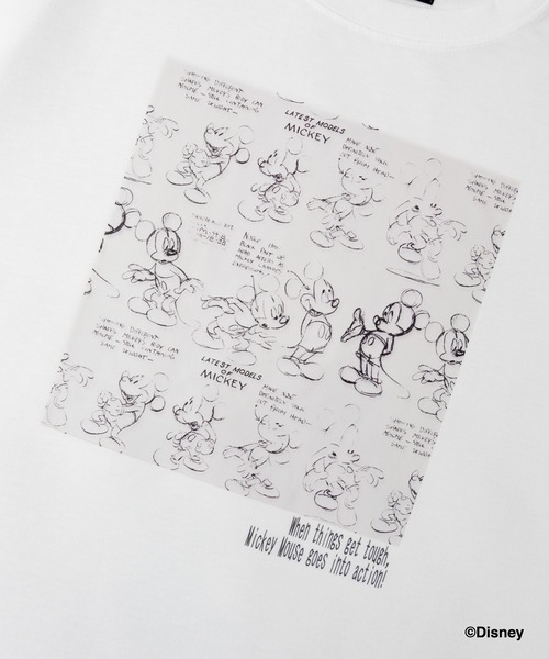 MICKEY MOUSE（ミッキーマウス）の「Mickey BOXﾌﾟﾘﾝﾄTｼｬﾂ（Tシャツ/カットソー・メンズ・ホワイト/ブラック・M/L/XL）」の6枚目の写真