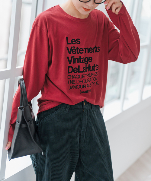 Spick & Span(スピックアンドスパン)の「La Hutte / ラ ユット シアーロンTee(Tシャツ/カットソー・レディース・ホワイト/キャメル/レッド/イエロー・FREE)」の4枚目の写真