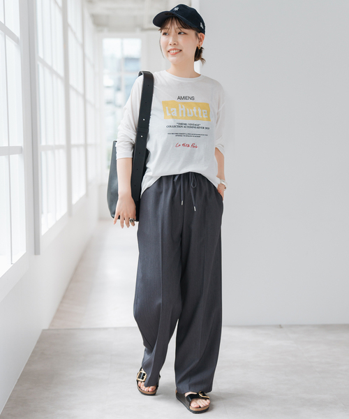 Spick & Span(スピックアンドスパン)の「La Hutte / ラ ユット シアーロンTee(Tシャツ/カットソー・レディース・ホワイト/キャメル/レッド/イエロー・FREE)」の6枚目の写真