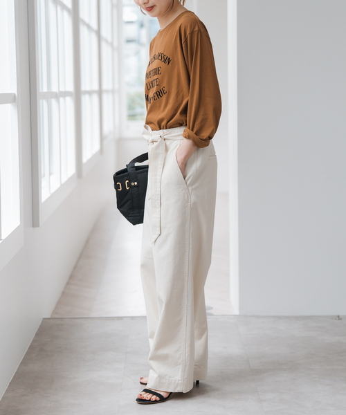 Spick & Span(スピックアンドスパン)の「La Hutte / ラ ユット シアーロンTee(Tシャツ/カットソー・レディース・ホワイト/キャメル/レッド/イエロー・FREE)」の14枚目の写真