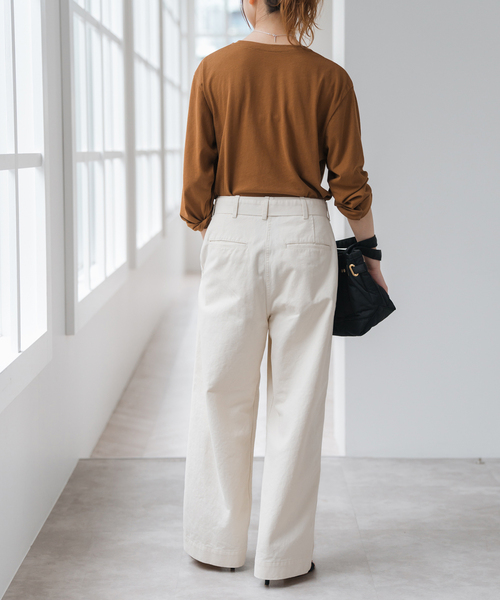 Spick & Span(スピックアンドスパン)の「La Hutte / ラ ユット シアーロンTee(Tシャツ/カットソー・レディース・ホワイト/キャメル/レッド/イエロー・FREE)」の15枚目の写真
