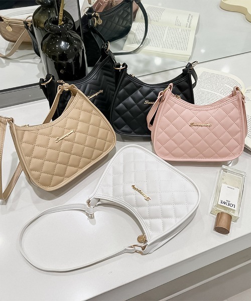 blackdia ocean(ブラックダイヤオーシャン)の「blackdia ocean PU キルティングバッグ(ハンドバッグ・レディース・ホワイト系その他/ブラック/ホワイト/ピンク/ブラック系その他/ベージュ・FREE)」の16枚目の写真