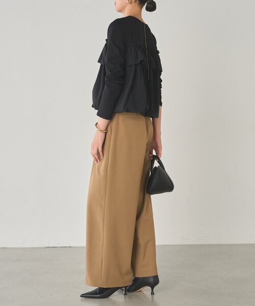 LOUNGEDRESS（ラウンジドレス）の「ドッキングバルーンカットソー（Tシャツ/カットソー・レディース・ベージュ/ブラック・FREE）」の3枚目の写真