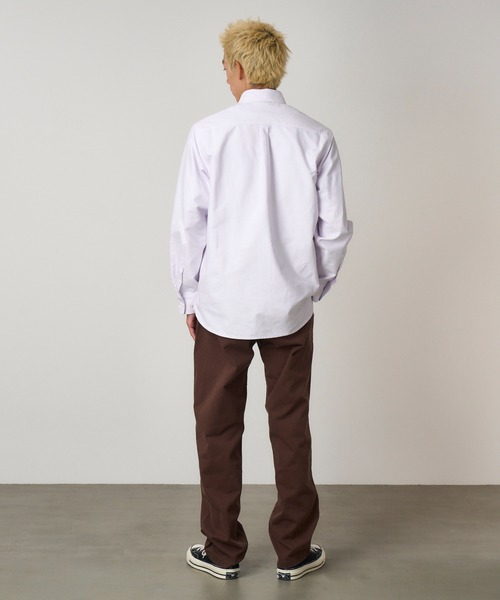 Gramicci(グラミチ)の「OXFORD BUTTON DOWN STANCE SHIRT|オックスフォードボタンダウンスタンスシャツ(シャツ/ブラウス・メンズ・アイボリー/ストライプ/ホワイト・XL/XXL/S/L/M)」の5枚目の写真