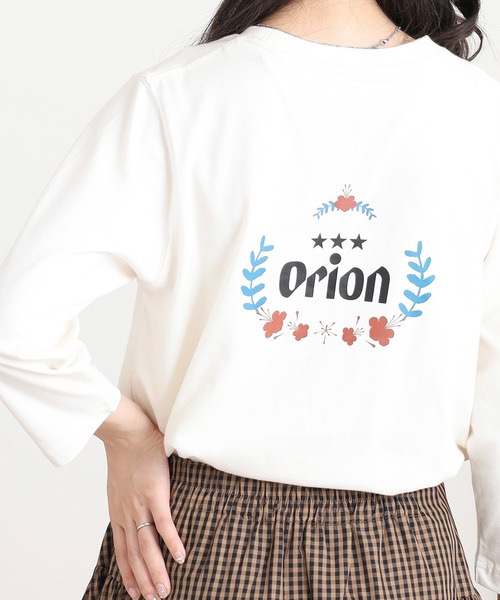 FUNALIVE(ファンアライブ)の「オリオン ビール プリント7分袖Tシャツ(Tシャツ/カットソー・レディース・マスタード/オフホワイト/ブラック/ブルー・L/M)」の2枚目の写真