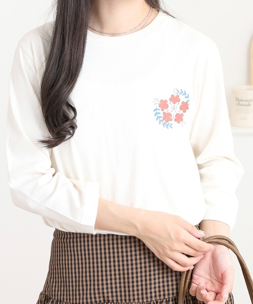 FUNALIVE(ファンアライブ)の「オリオン ビール プリント7分袖Tシャツ(Tシャツ/カットソー・レディース・マスタード/オフホワイト/ブラック/ブルー・L/M)」の9枚目の写真