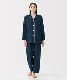 無印良品(ムジルシリョウヒン)の婦人 脇に縫い目のない フランネル長袖パジャマ(ルームウェア/パジャマ)