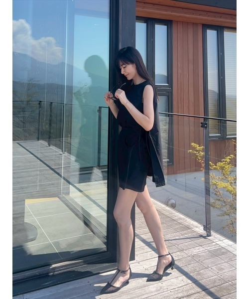 Day and Grade(デイアンドグレイド)の「【Shihoセレクト】撥水ストレッチサイドリボンプルオーバー(シャツ/ブラウス・レディース・ブラック・FREE)」の5枚目の写真