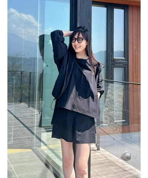 Day and Grade(デイアンドグレイド)の「【Shihoセレクト】撥水ストレッチサイドリボンプルオーバー(シャツ/ブラウス・レディース・ブラック・FREE)」の10枚目の写真