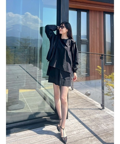 Day and Grade(デイアンドグレイド)の「【Shihoセレクト】撥水ストレッチサイドリボンプルオーバー(シャツ/ブラウス・レディース・ブラック・FREE)」の13枚目の写真