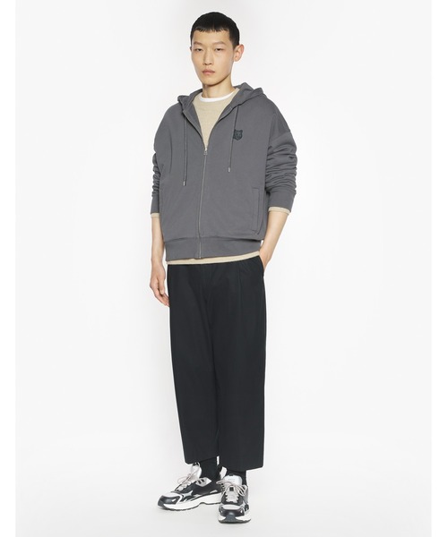 Maison Kitsune（メゾンキツネ）の「FOX HEAD ZIPPED OVERSIZE HOODIE（パーカー・メンズ・ブラック/チャコール・XL/L/M/S/XS）」の7枚目の写真