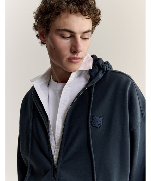 Maison Kitsune(メゾンキツネ)の「FOX HEAD ZIPPED OVERSIZE HOODIE(パーカー・メンズ・ブラック/チャコール/ネイビー/ダークグレー/ベビーピンク・XL/L/M/S/XS)」の20枚目の写真