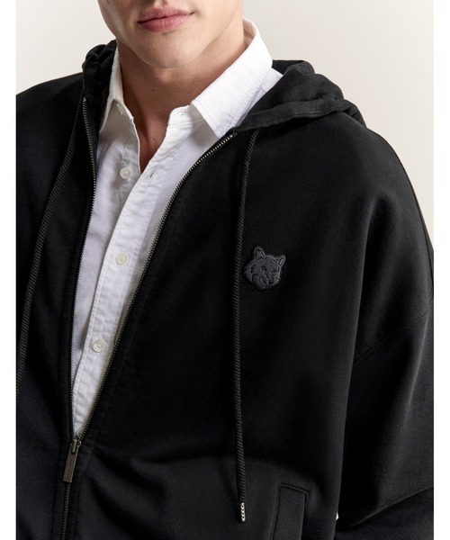 Maison Kitsune(メゾンキツネ)の「FOX HEAD ZIPPED OVERSIZE HOODIE(パーカー・メンズ・ブラック/チャコール/ネイビー/ダークグレー/ベビーピンク・XL/L/M/S/XS)」の10枚目の写真